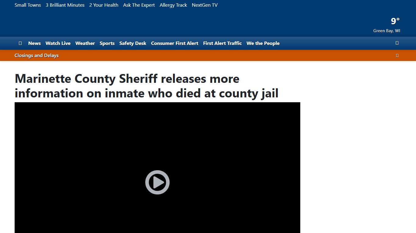Marinette County Sheriff releases more information on inmate who died at county jail